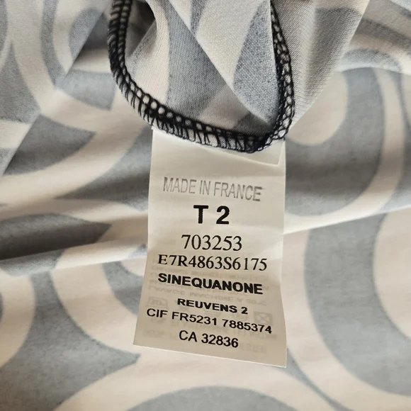 Sinquanone Black and Cream Circle Pattern Wrap Dress T2 - Picture 5 of 5